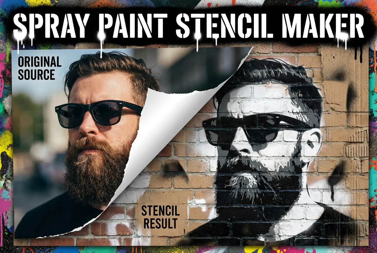 ai spraypaint stencil by weshop ai