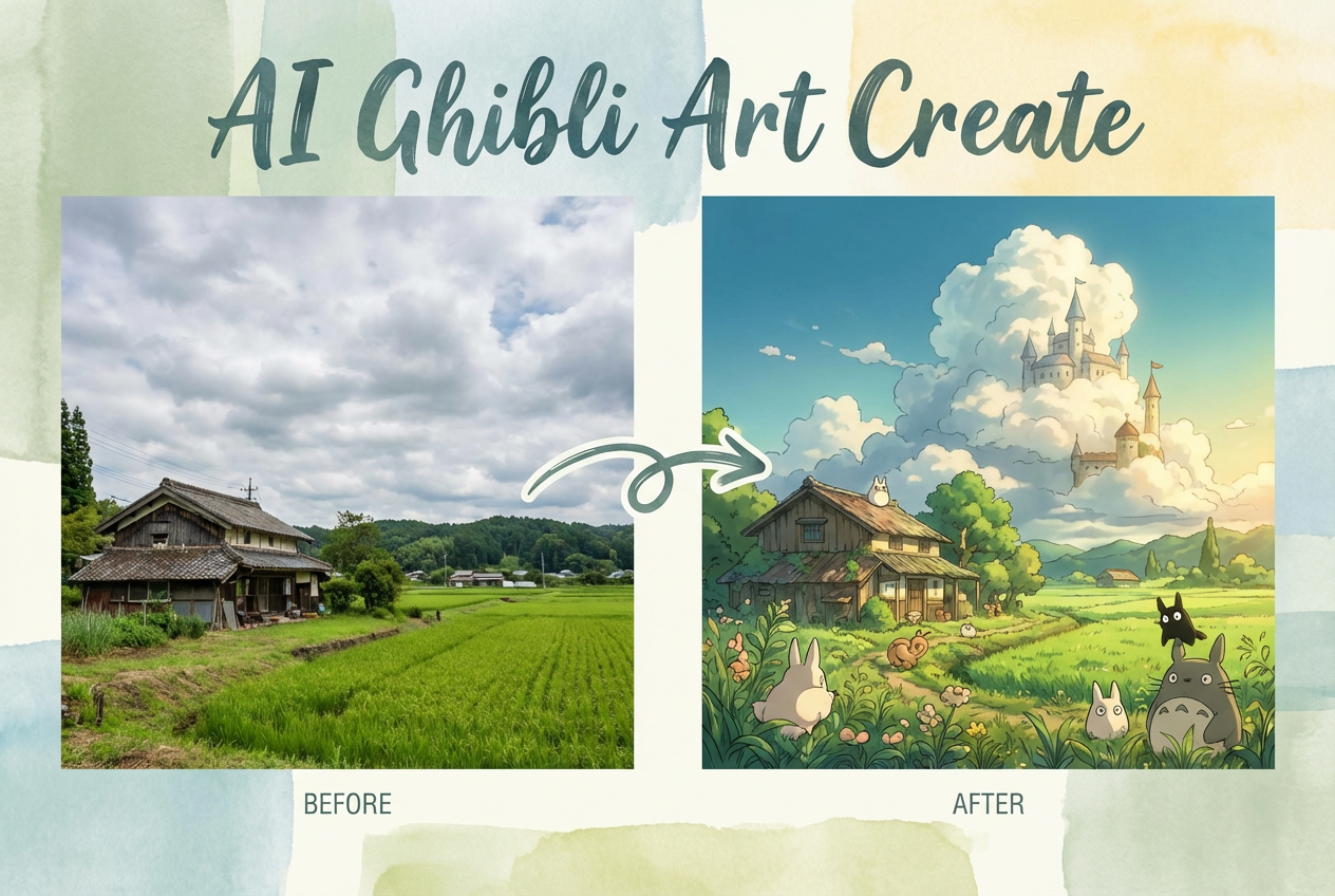arte ghibli creado por weshop ai