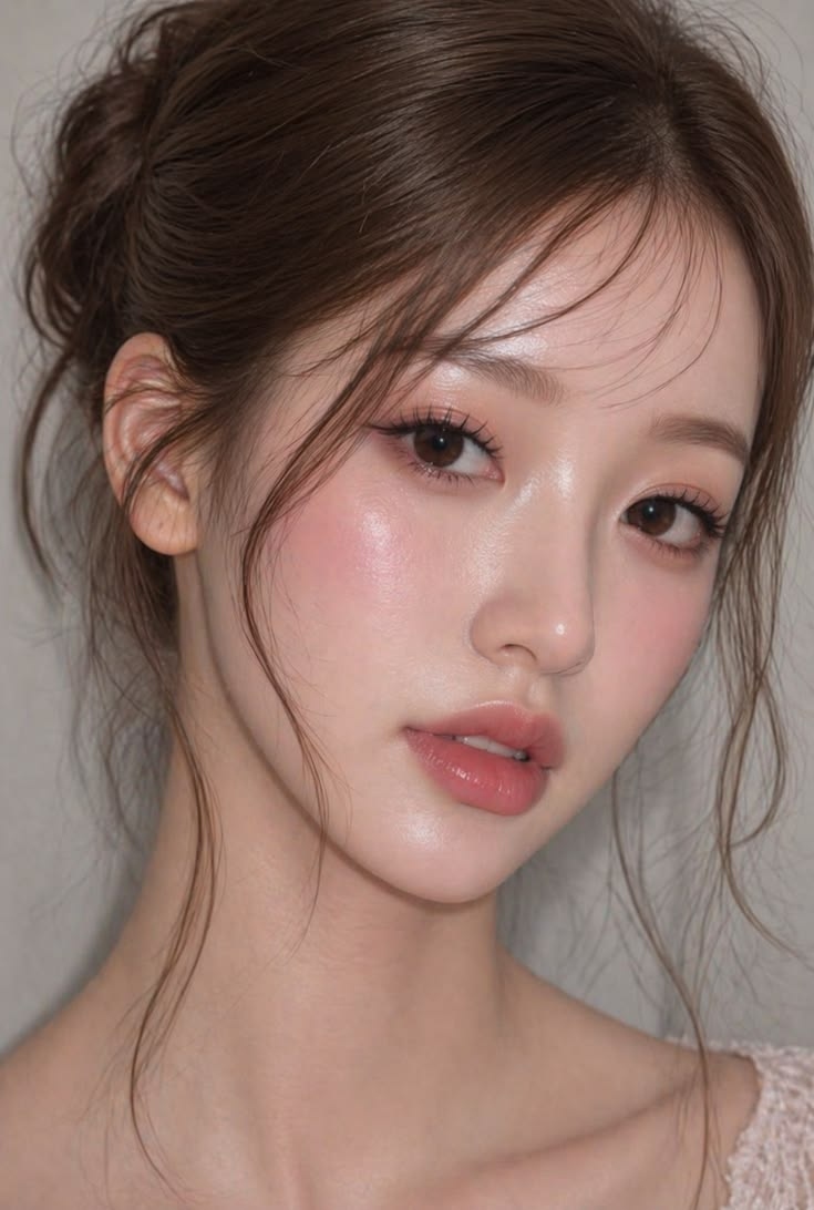 Makeup reference showing the target eye, cheek, and lip styling