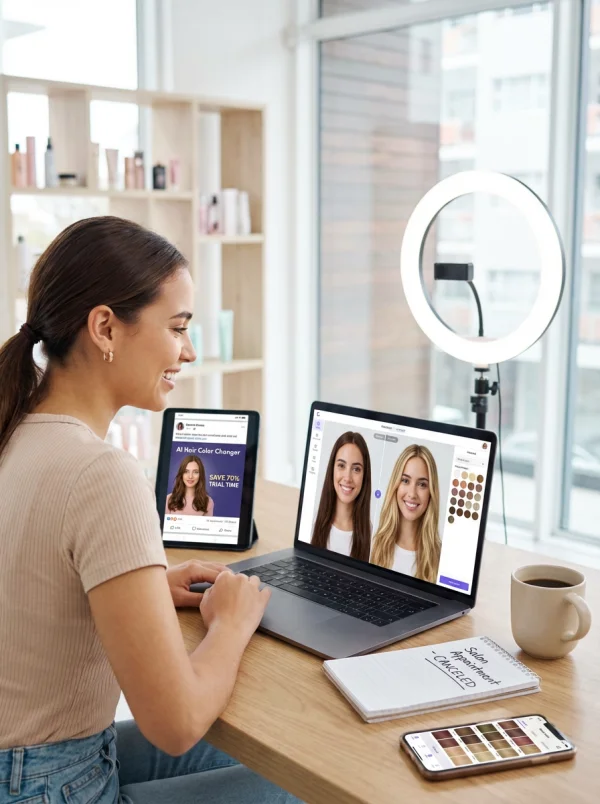 WeShop AI의 AI 헤어 컬러 체인저